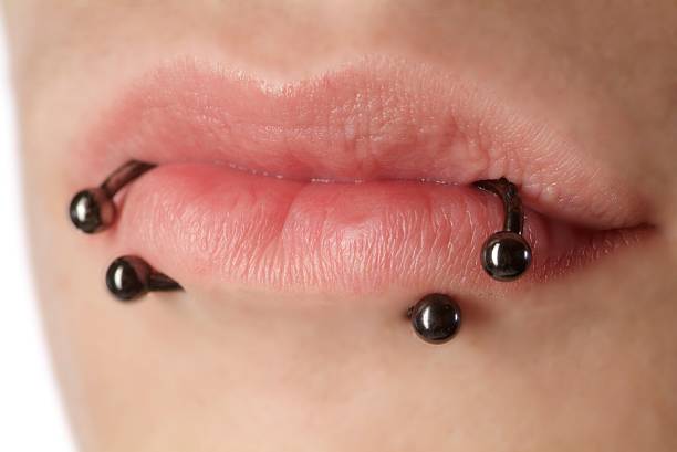 Lip / Labret piercing at The Ink Art Candolim